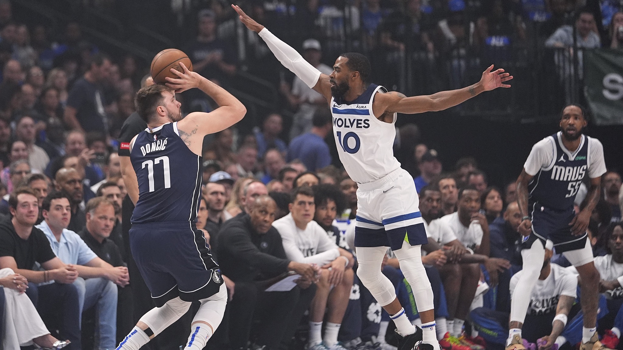 NBA季后赛集锦：独行侠3-0森林狼夺赛点