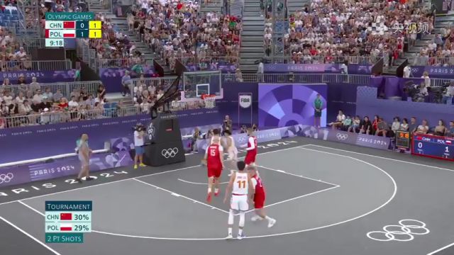 2024-08-02 三人篮球男子小组赛 中国vs波兰 比赛录像+视频集锦
